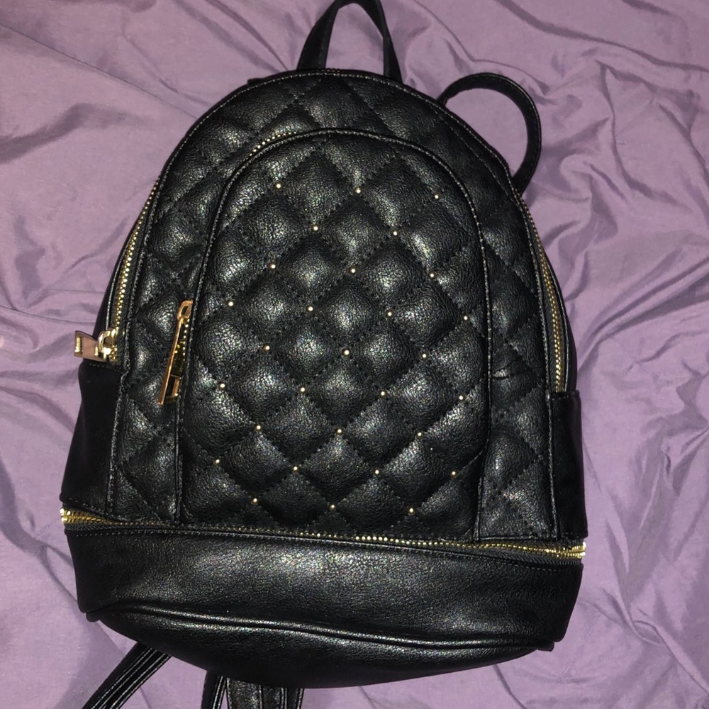 black mini backpack